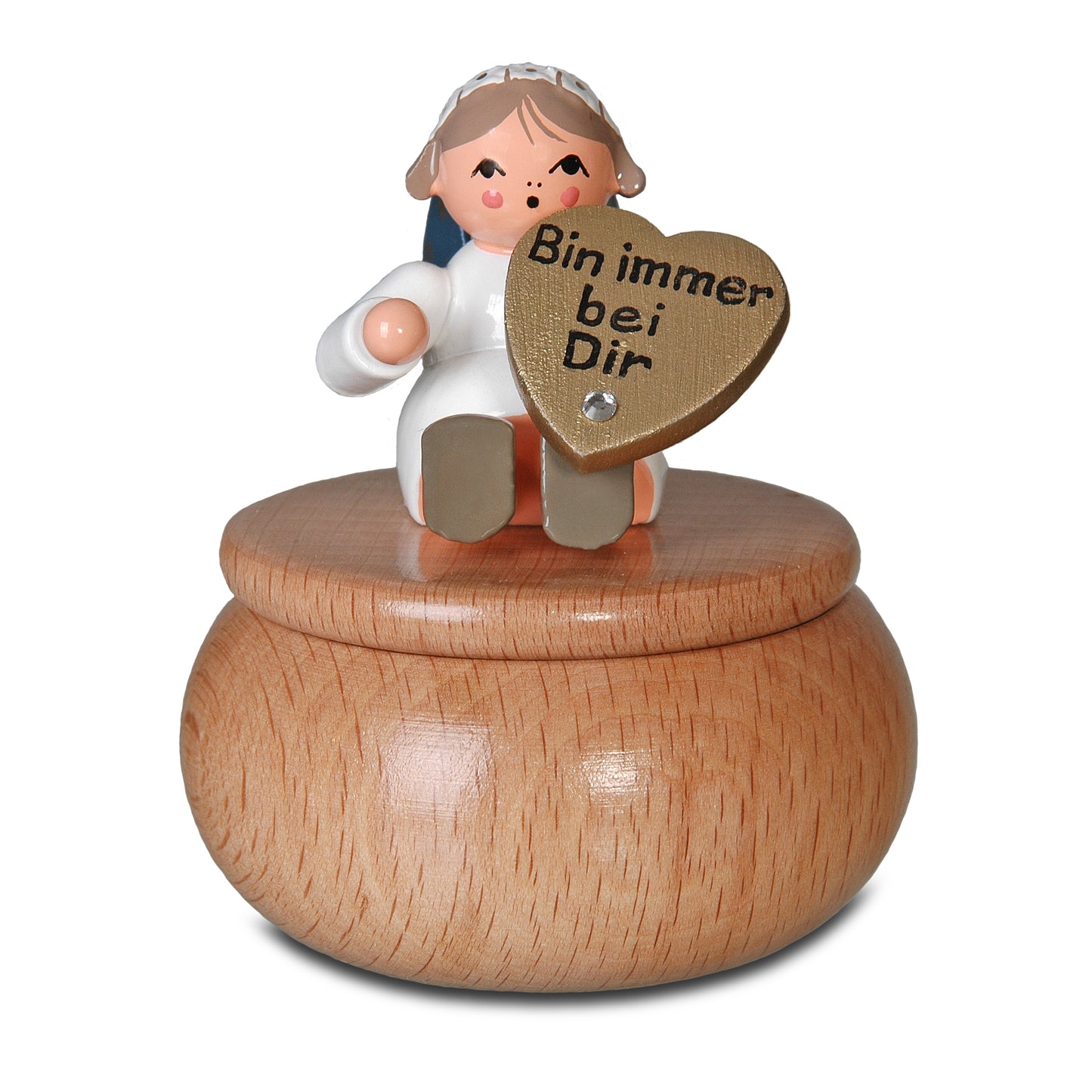 Schutzengel mit Dose "Bin immer bei Dir", 6 cm