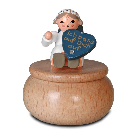 Schutzengel mit Dose "Ich pass auf Dich auf", 6 cm
