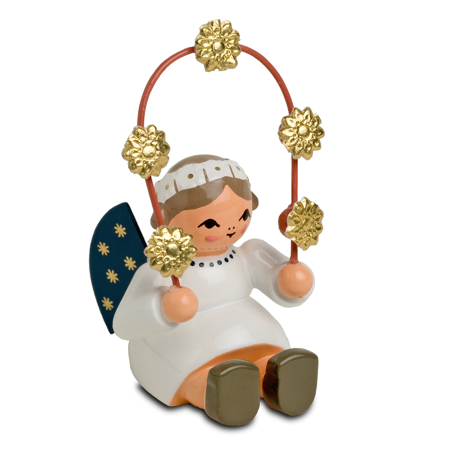 Engel mit Sternbogen, sitzend, 5 cm