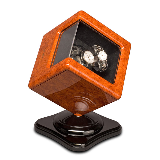 Uhrenbeweger "Quadrant" Wurzelholzoptik (Auslauf)