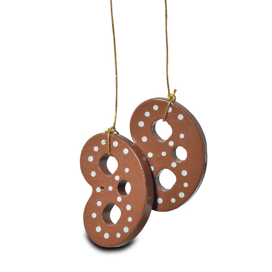 Baumbehang "Brezeln", hellbraun, 4 cm