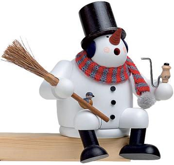 Räuchermann Kantenhocker Schneemann, 17 cm 